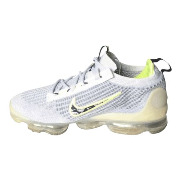 NIKE Air VaporMax 2021 Flyknit 'Wolf Grey Volt' Running Shoes Size 5.5Y/W7 - Picture 7 of 16